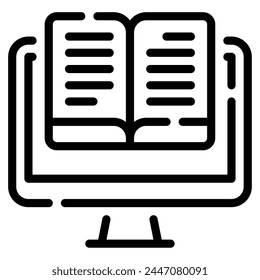 E Book Icon for web, app, infographic, etc