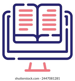 E Book Icon for web, app, infographic, etc