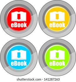 e book, icons, vector