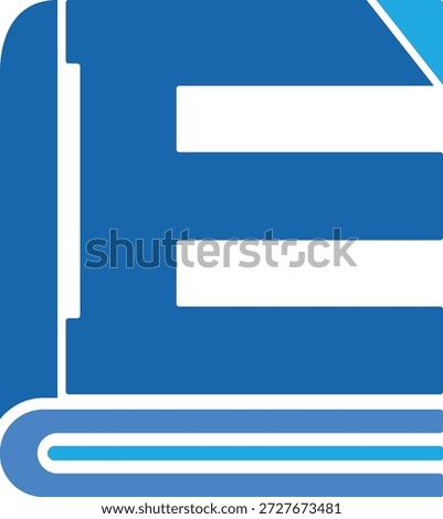 E book logo design. E logo design. Book cover logo design