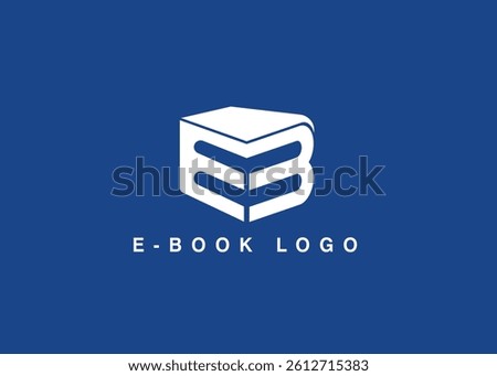 e book logo design.letter E and B for e-book application