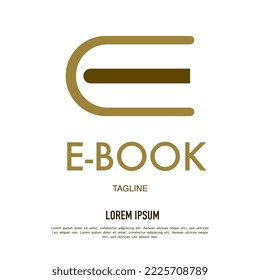 e book logo flat icon.Vector illustration.