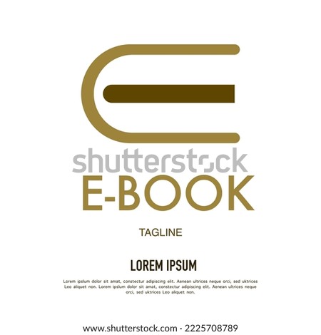 e book logo flat icon.Vector illustration.