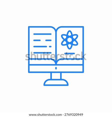 e book physics icon sign vector