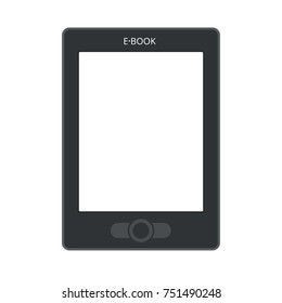 E book reader isolated flat icon vector illustration