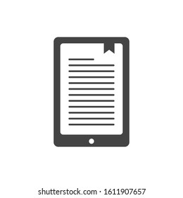 E book reader vector flat icon with white background