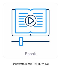 E Book And Study Icon Concept