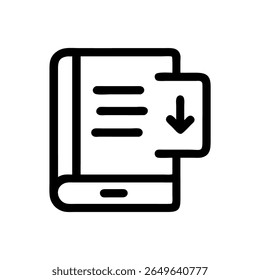 E-book - vetor. Ícone de vetor simples.