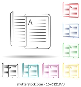 E books multi color set icon. Simple thin line, outline vector of education icons for ui and ux, website or mobile application