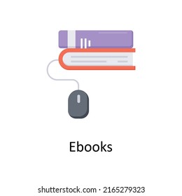 Icono de vector de libros E para web aislado en fondo blanco archivo EPS 10