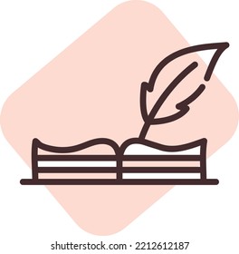 E books writting, illustration, vector on white background.