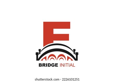 E bridge Letter logo template for your branding.