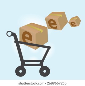 E buy cart concept. vector	