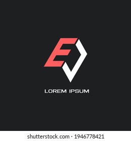 "E" and "C" consist of an arrow-like logo, vector graphics.