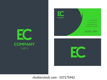 E & C Letter logo, with Business card
