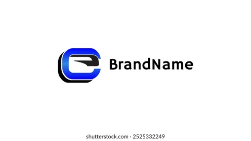 Logotipo de la letra de E y de la C, logotipo de la CE, logotipo de la CE, logotipo moderno, único y simple, logotipo de la letra de C y de la E