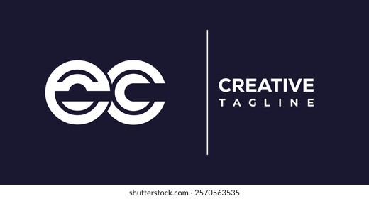 E and C logo design. EC abstract Letters Logo Monogram. This logo design is the process of creating a visual symbol that represents a brand, company, or individual.