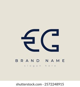 E and C logo design. EC abstract Letters Logo Monogram. This logo design is the process of creating a visual symbol that represents a brand, company, or individual.