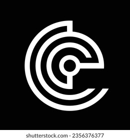 E C tech logo design CD