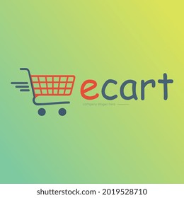 E cart logo design vector template.
E commerce site, online shop creative logo design Illustration with Cart or Basket Symbol. Grocery store, supermarket, shop, mall modern Logo element