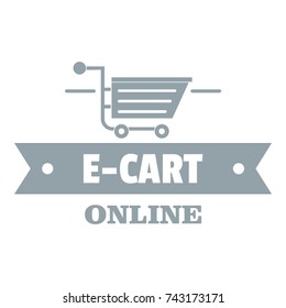 E cart logo. Simple illustration of e cart vector logo for web