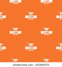E cart pattern vector orange for any web design best