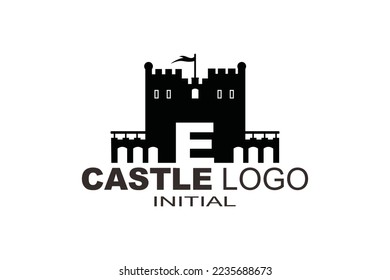 Plantilla para el logotipo de la carta de castillo para su marca.