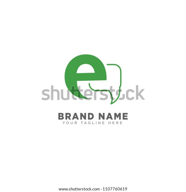 E Chat Logo Talk Vector Illustration Stock Vector Royalty Free