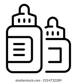E cig bottle pack icon outline vector. Vape cigarette. Smoke liquid