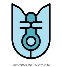 E cig tool icon outline vector. Vape cigarette. Electronic smoke color flat