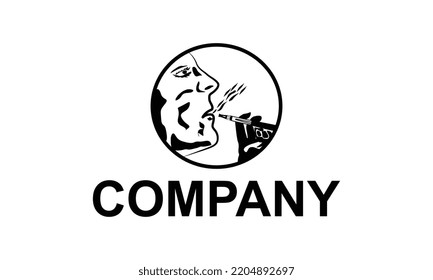 E Cigarette Logo Design For Company Branding   Flat Art Vector Illustration 