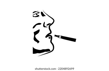 E Cigarette Logo Design For Company Branding   Flat Art Vector Illustration 