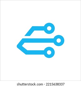 E-Schalttafel-Verbindungslogo-Design, Vektorsymbol