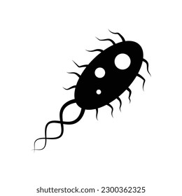 E. Coli Bacteria Infection Symbol Design. Escherichia coli Bakteriensymbol. einzeln auf weißem Hintergrund. Vektorgrafik