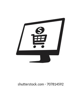 e commerce black and white logo