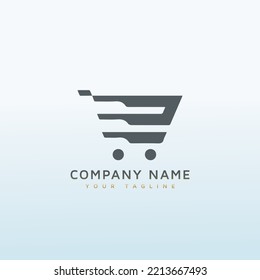 E commerce cart vector Logo design