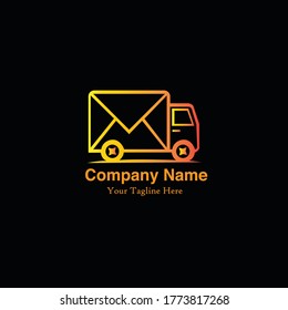 logotipo de la empresa de comercio electrónico y logotipo de la empresa postal