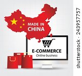 e commerce concept. Made in china. Business concept.