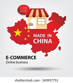 e commerce concept. Made in china. Business concept.