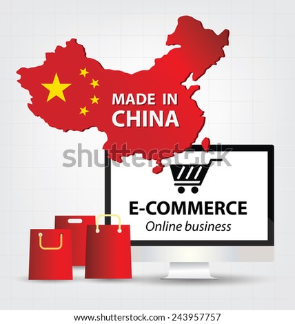 e commerce concept. Made in china. Business concept.