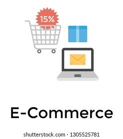 E commerce concept, online shopping 