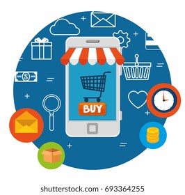 e commerce concept online shopping