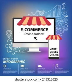 e commerce concept vector Illustration