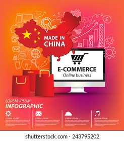 e commerce concept vector Illustration