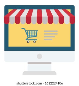 
E commerce, eshop Color Isolated Vector icon which can be easily modified
