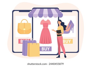 E Commerce Flat Design Illustration