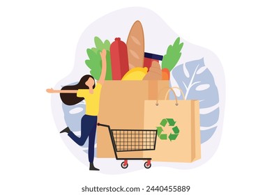 E-Commerce-flache Design-Illustration