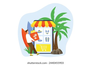 E Commerce Flat Design Illustration