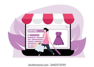 E Commerce Flat Design Illustration