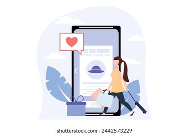 E Commerce Flat Design Illustration